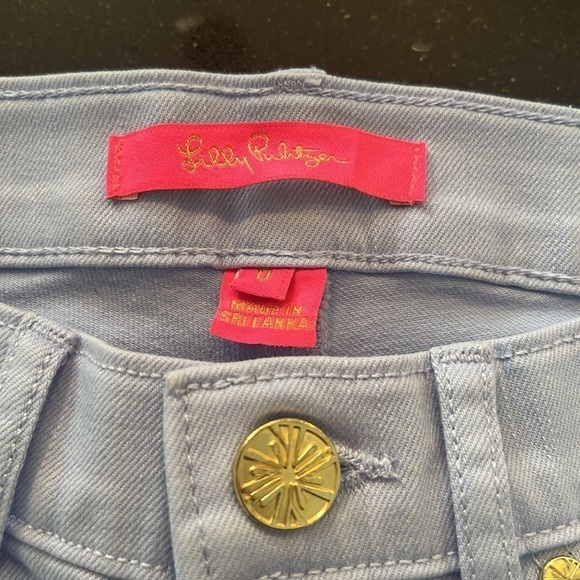 Lilly Pulitzer South Ocean High-Rise Straight Leg Jeans Purple Phlox SZ 0 - Picture 3 of 7